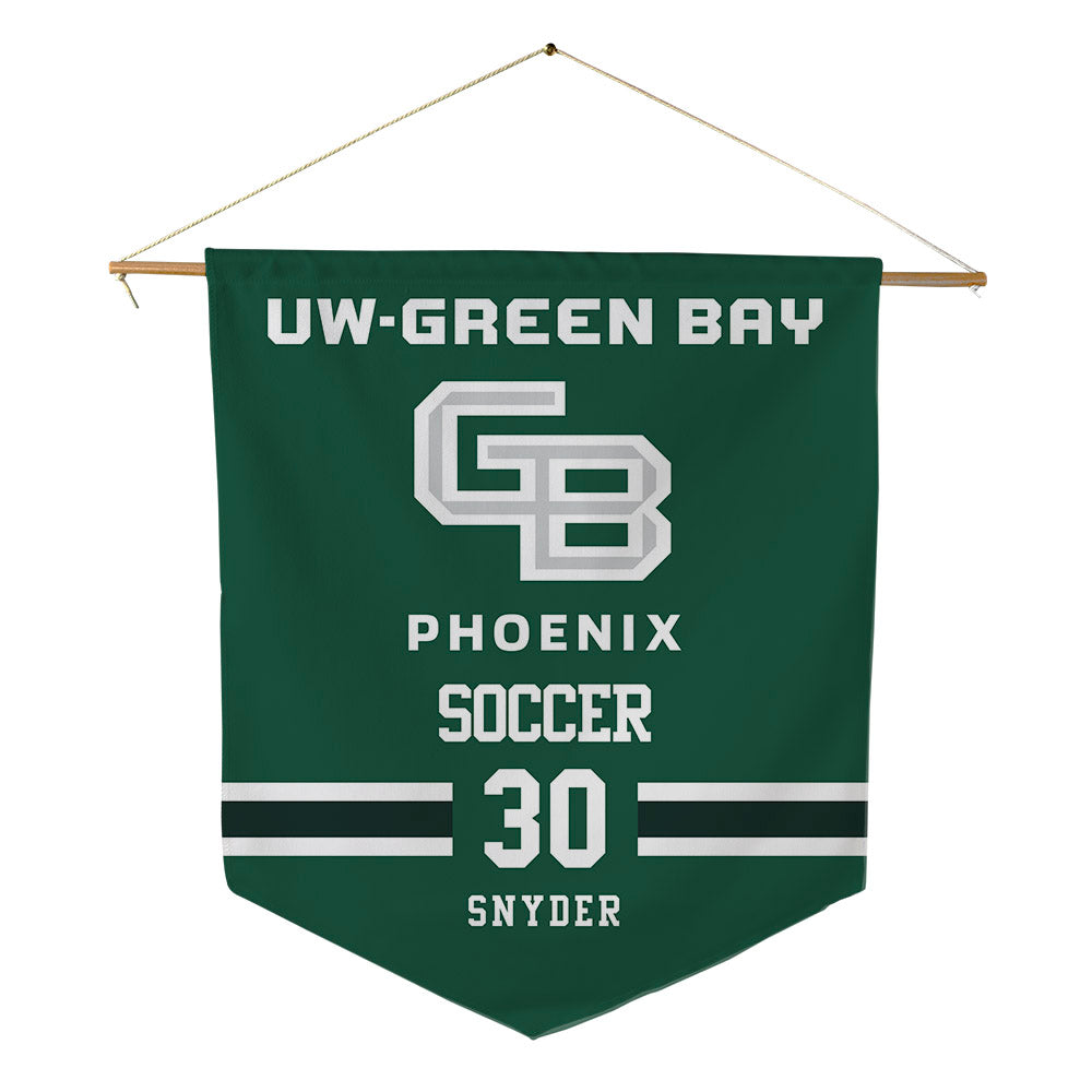 UW Green Bay - NCAA Men's Soccer : Josh Snyder - Pennant - 18" x 21"-0