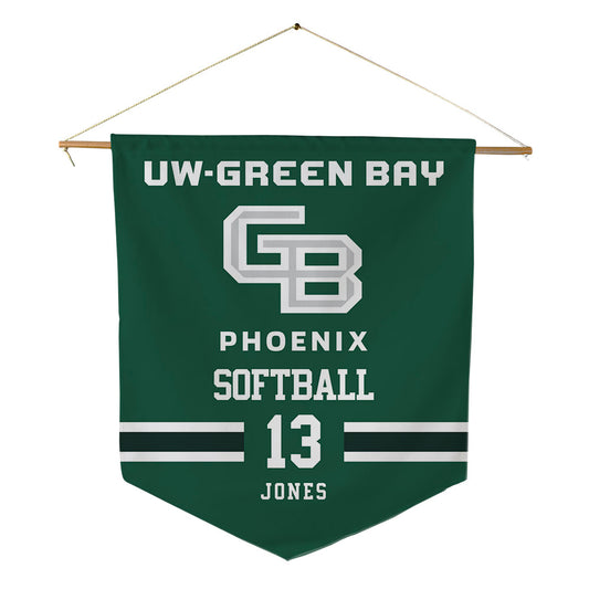 UW Green Bay - NCAA Softball : Emily Jones - Pennant - 18" x 21"-0