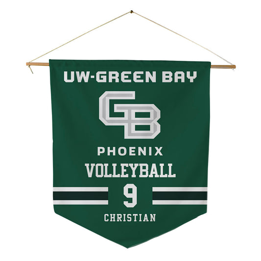 UW Green Bay - NCAA Women's Volleyball : Layla Christian - Pennant - 18" x 21"-0
