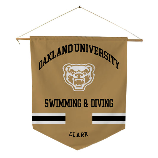Oakland - NCAA Women's Swimming & Diving : Hannah Clark - Pennant - 18" x 21"-0