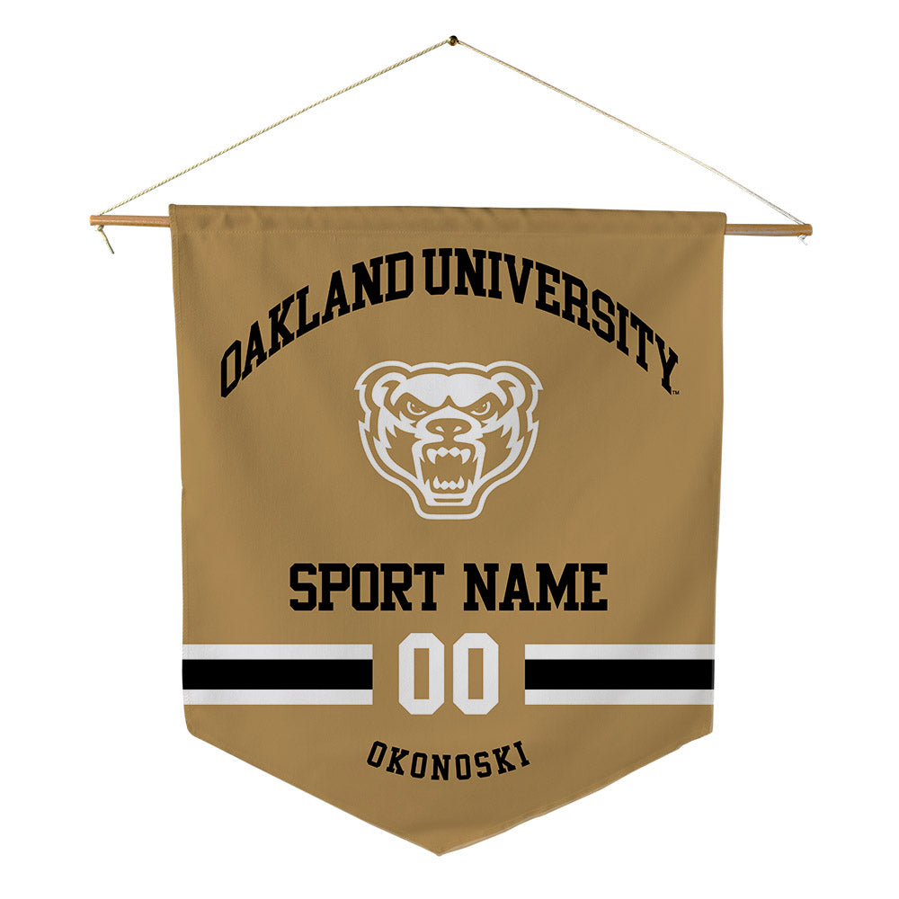 Oakland - NCAA Women's Swimming & Diving : Alayna Okonoski - Pennant - 18" x 21"-0