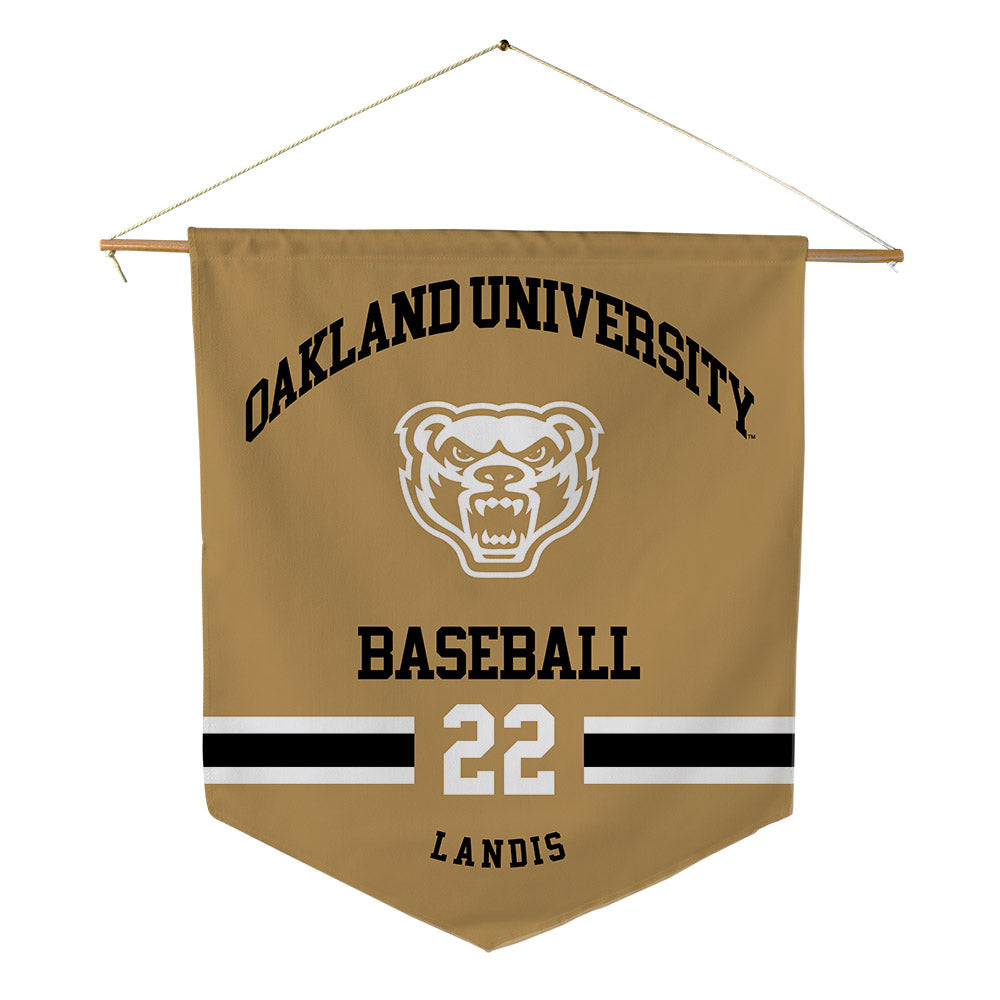 Oakland - NCAA Baseball : Andrew Landis - Pennant - 18" x 21"-0