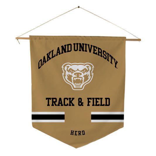 Oakland - NCAA Women's Track & Field : A'naia Herd - Pennant - 18" x 21"-0