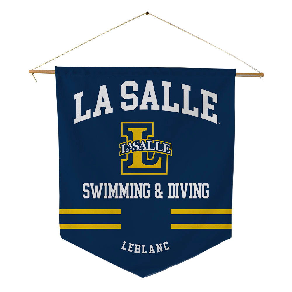 La Salle - NCAA Men's Swimming & Diving : Calvin LeBlanc - Pennant - 18" x 21"-0