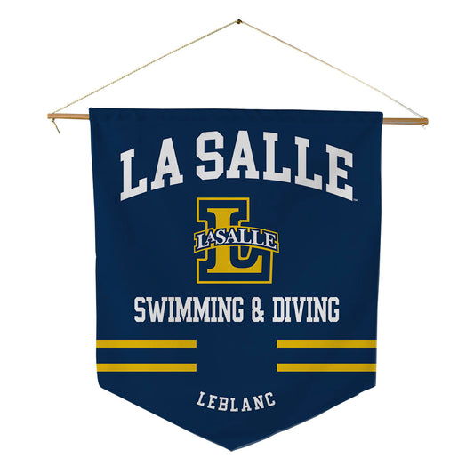 La Salle - NCAA Men's Swimming & Diving : Calvin LeBlanc - Pennant - 18" x 21"-0