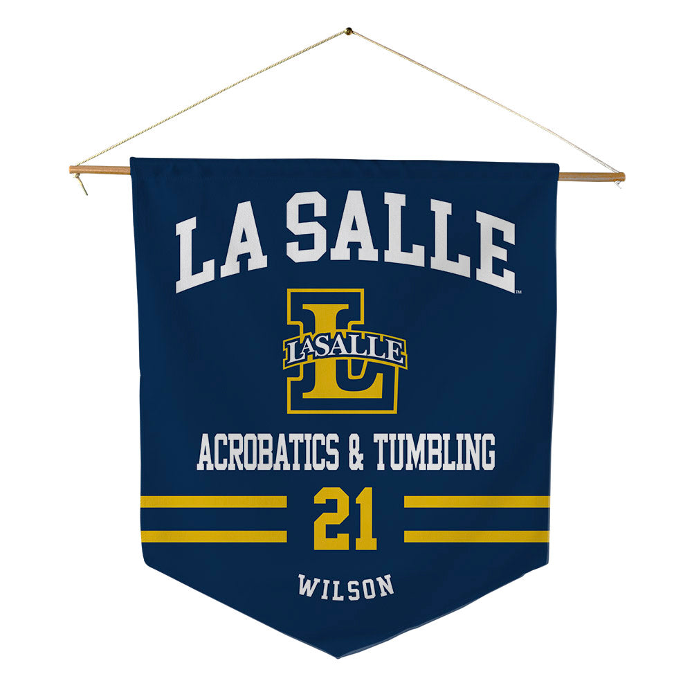 La Salle - NCAA Acrobatics & Tumbling : Janiy'a Wilson - Pennant - 18" x 21"-0