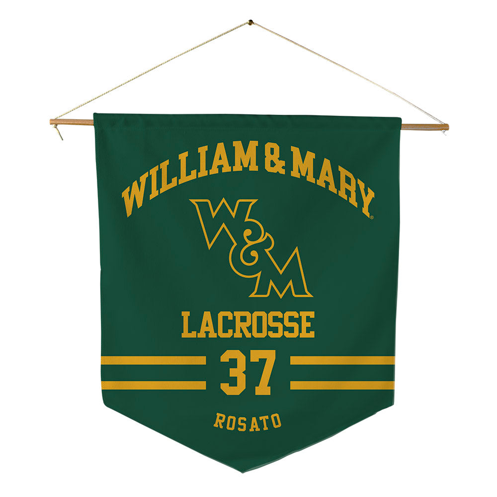 William & Mary - NCAA Women's Lacrosse : Bella Rosato - Pennant - 18" x 21"-0