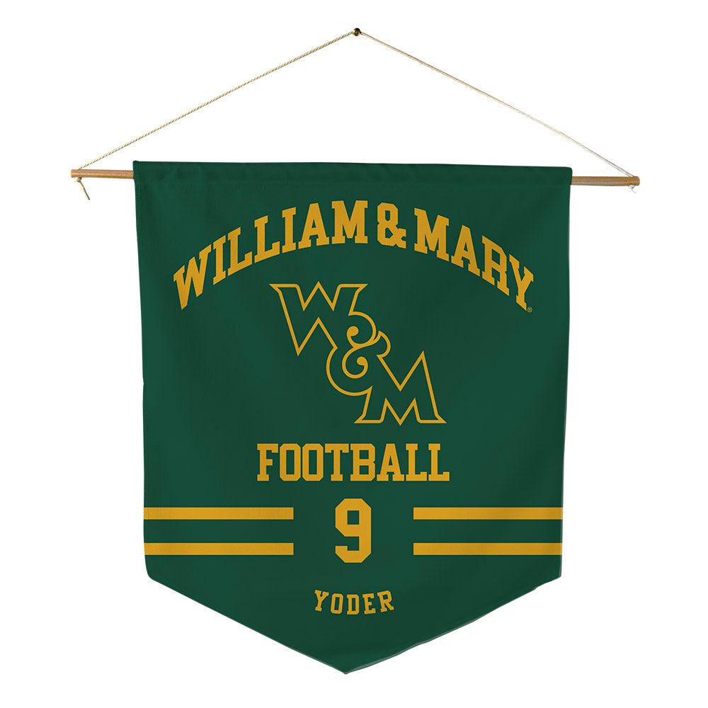 William & Mary - NCAA Football : Bronson Yoder - Pennant - 18" x 21"-0