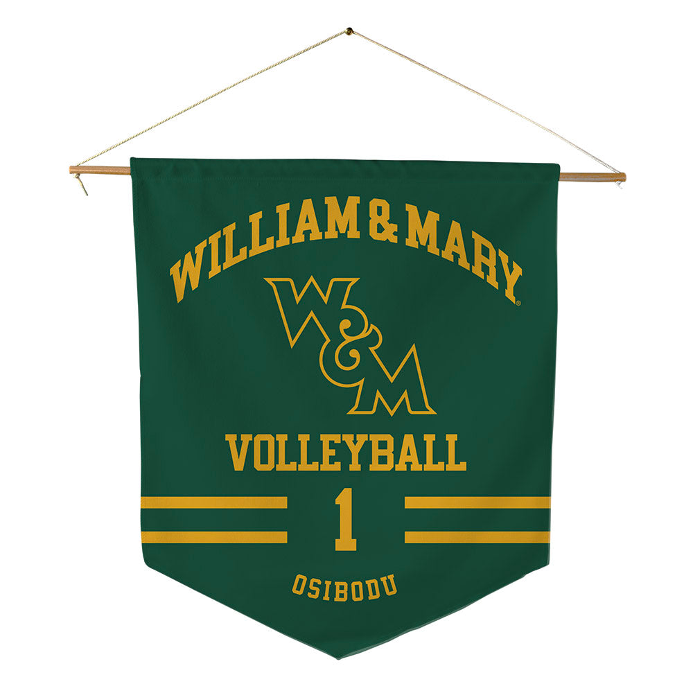 William & Mary - NCAA Women's Volleyball : Damisi Osibodu - Pennant - 18" x 21"-0