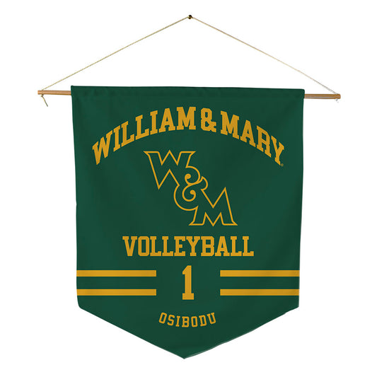 William & Mary - NCAA Women's Volleyball : Damisi Osibodu - Pennant - 18" x 21"-0