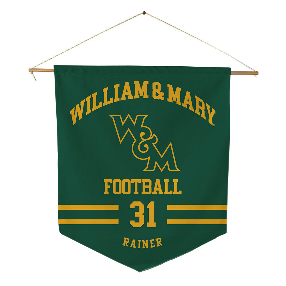 William & Mary - NCAA Football : Elijah Rainer - Pennant - 18" x 21"-0