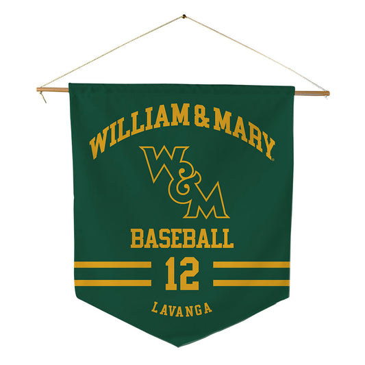 William & Mary - NCAA Baseball : Michael Lavanga - Pennant - 18" x 21"-0
