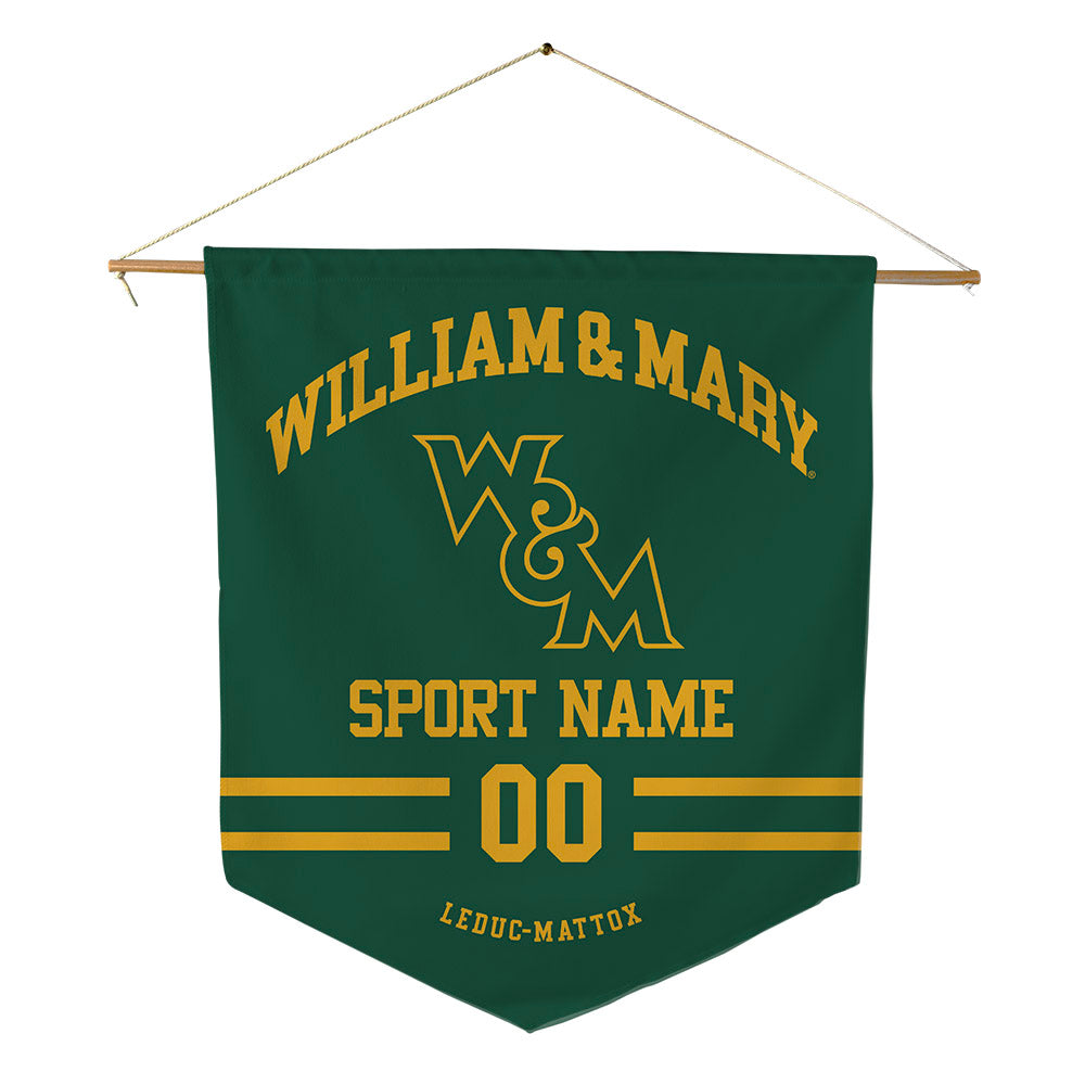 William & Mary - NCAA Football : Branson Leduc-Mattox - Pennant - 18" x 21"-0
