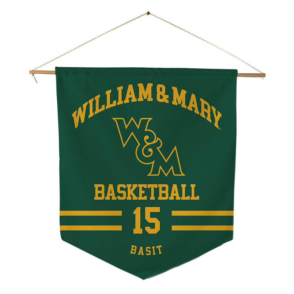 William & Mary - NCAA Women's Basketball : Amelia Basit - Pennant - 18" x 21"-0
