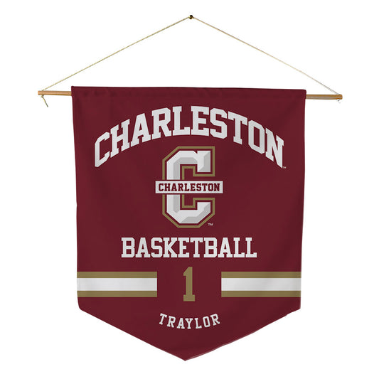 Charleston - NCAA Men's Basketball : Chadlyn Traylor - Pennant - 18" x 21"-0