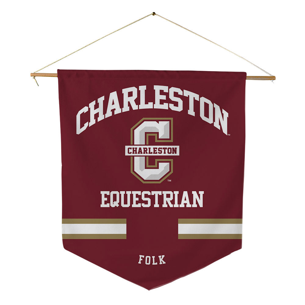 Charleston - NCAA Equestrian : Gillian Folk - Pennant - 18" x 21"-0