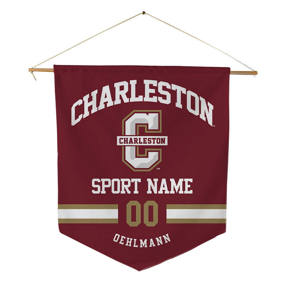 Charleston - NCAA Equestrian : Abby Oehlmann - Pennant - 18" x 21"-0