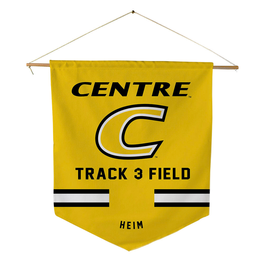 Centre College - NCAA Men's Track & Field : Jackson Heim - Pennant - 18" x 21"-0