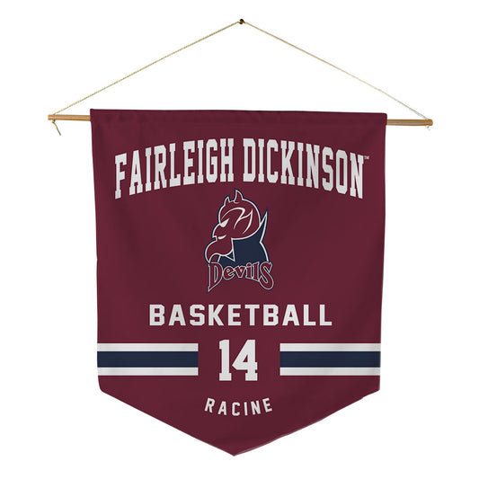 FDU - NCAA Men's Basketball : Pier-Olivier Racine - Pennant - 18" x 21"-0