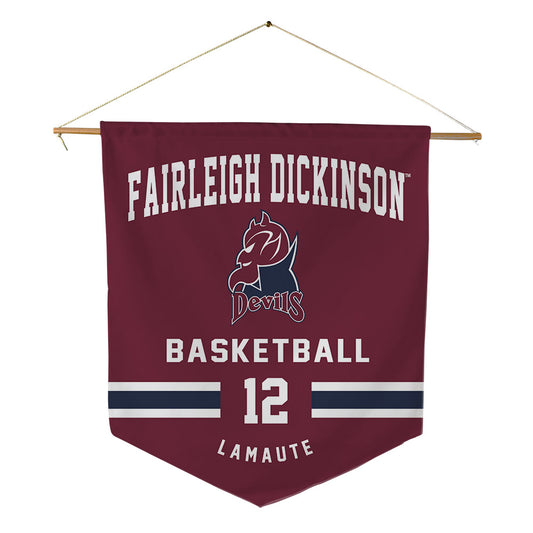 FDU - NCAA Men's Basketball : Sebastien Lamaute - Pennant - 18" x 21"-0