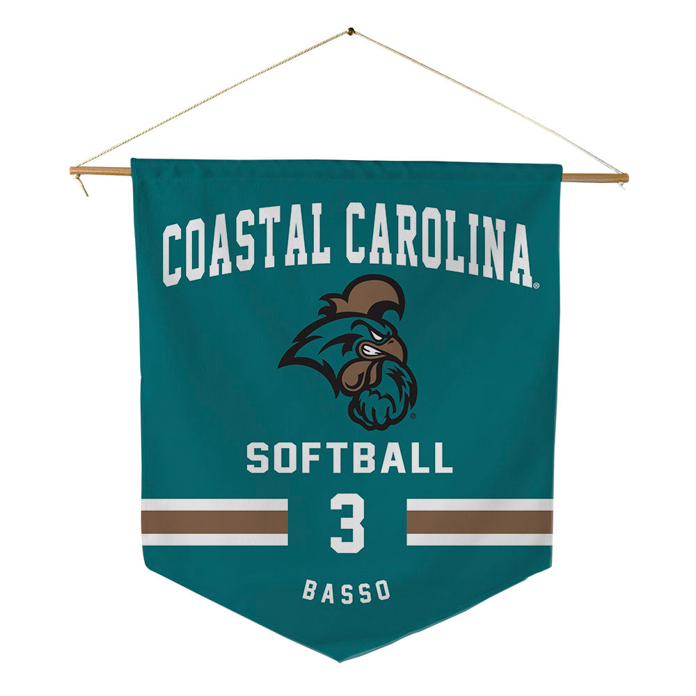 Coastal Carolina - NCAA Softball : Stephanie Basso - Pennant - 18" x 21"-0