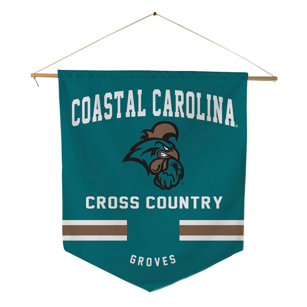 Coastal Carolina - NCAA Men's Cross Country : Adam Groves - Pennant - 18" x 21"-0