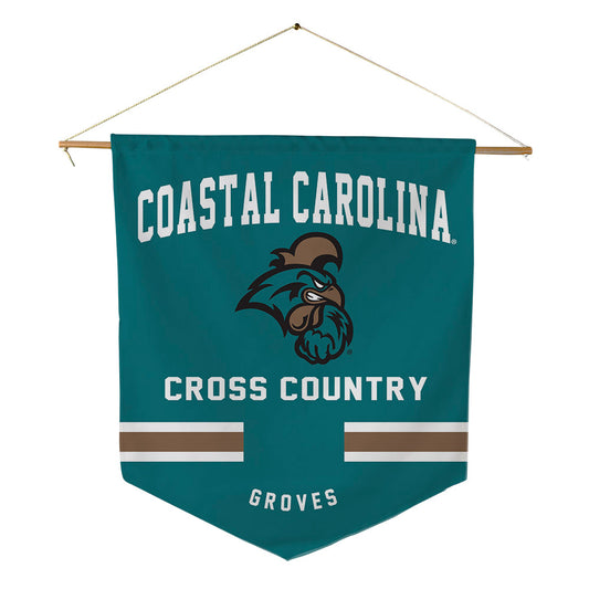 Coastal Carolina - NCAA Men's Cross Country : Adam Groves - Pennant - 18" x 21"-0