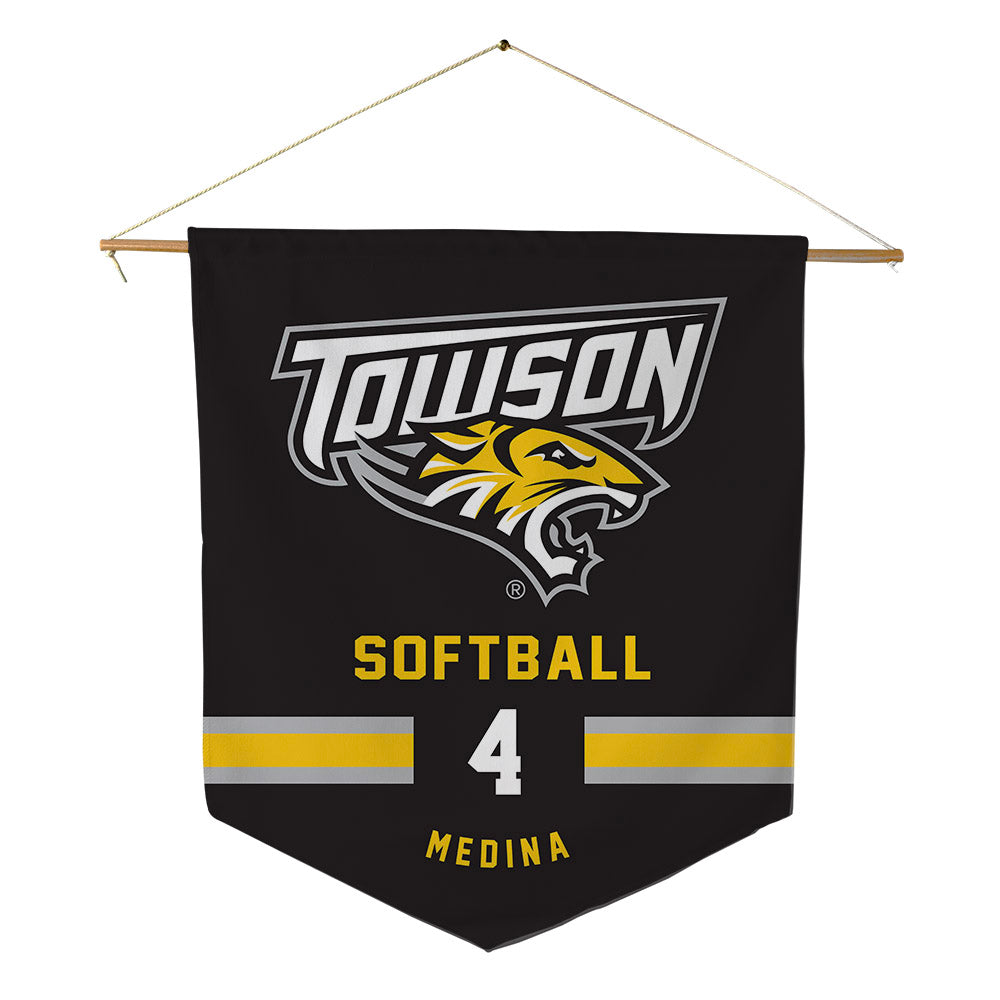 Towson - NCAA Softball : Amanda Medina - Pennant - 18" x 21"-0