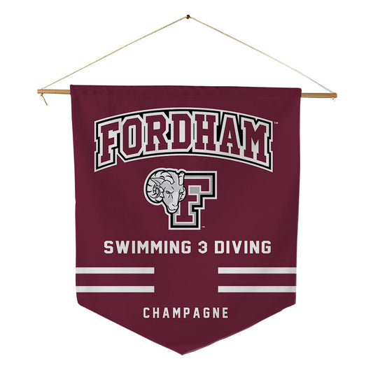 Fordham - NCAA Men's Swimming & Diving : Dylan Champagne - Pennant - 18" x 21"-0