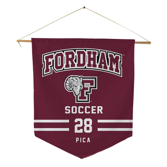 Fordham - NCAA Men's Soccer : Christian Pica - Pennant - 18" x 21"-0