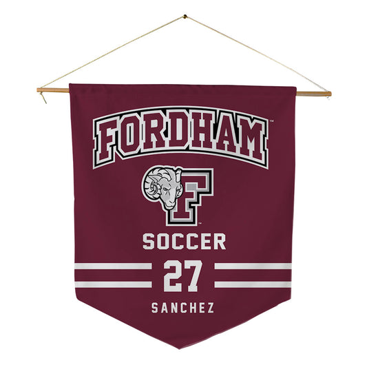 Fordham - NCAA Men's Soccer : Sebastian Sanchez - Pennant - 18" x 21"-0