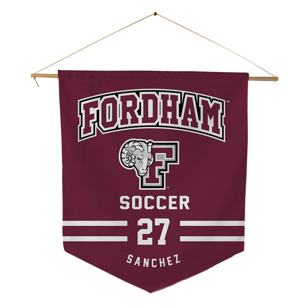 Fordham - NCAA Men's Soccer : Sebastian Sanchez - Pennant - 18" x 21"-0