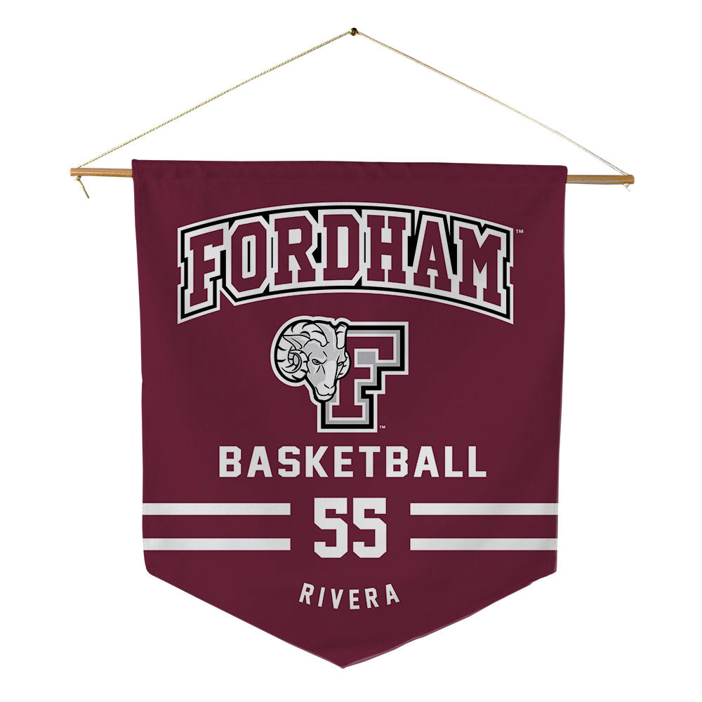 Fordham - NCAA Men's Basketball : Joshua Rivera - Pennant - 18" x 21"-0