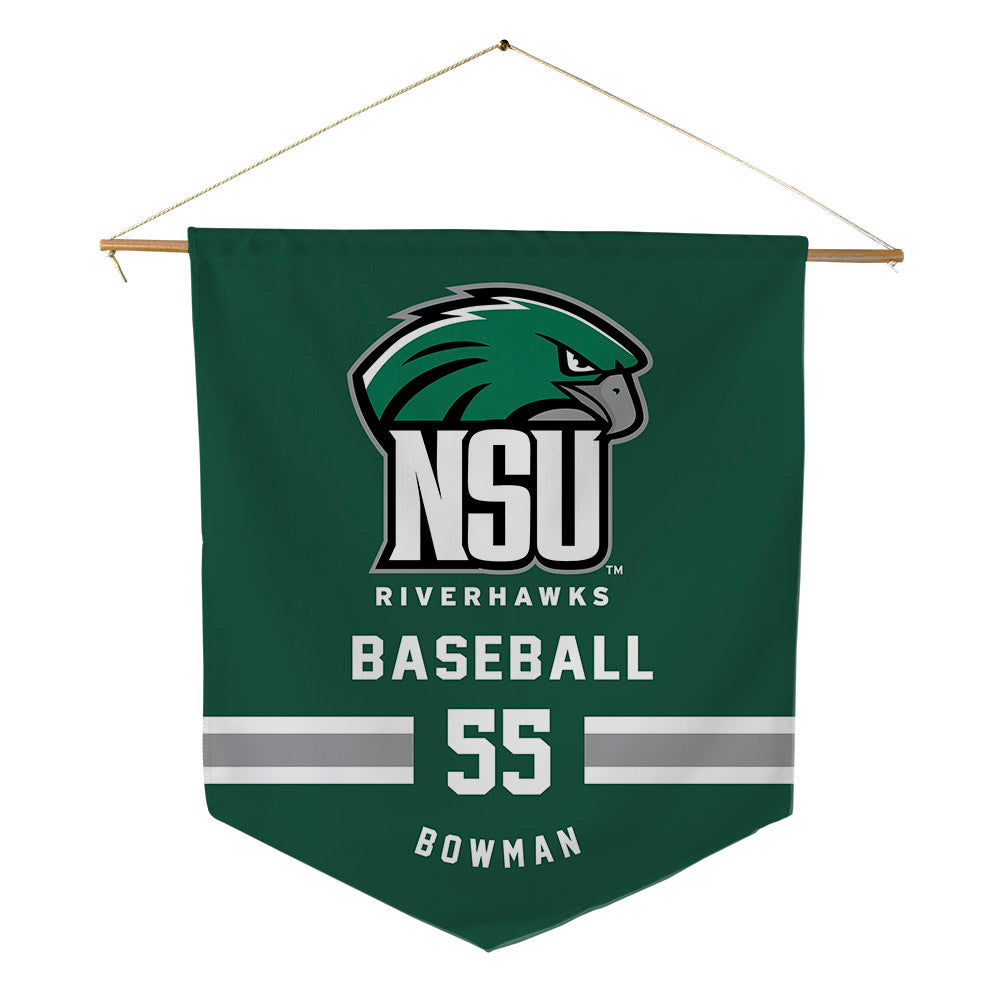 Northeastern State - NCAA Baseball : Jacob Bowman - Pennant - 18" x 21"-0