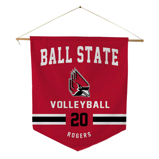 Ball State - NCAA Men's Volleyball : Patrick Rogers - Pennant - 18" x 21"-0