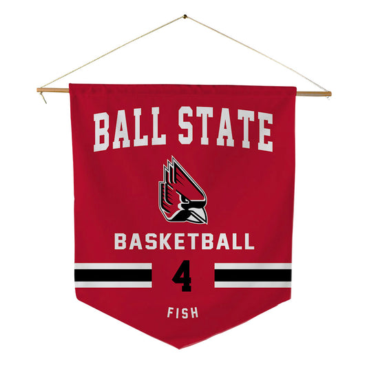 Ball State - NCAA Men's Basketball : Kayden Fish - Pennant - 18" x 21"-0