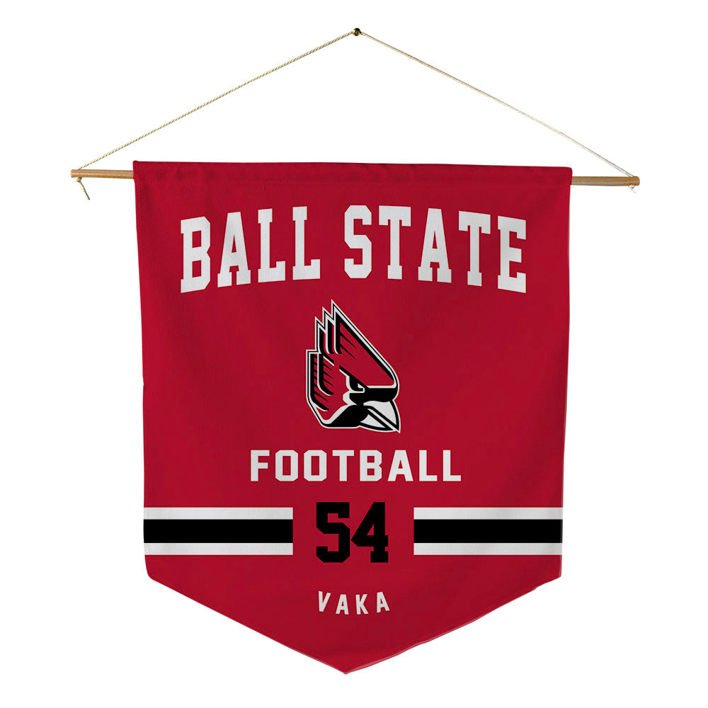 Ball State - NCAA Football : Spencer Vaka - Pennant - 18" x 21"-0