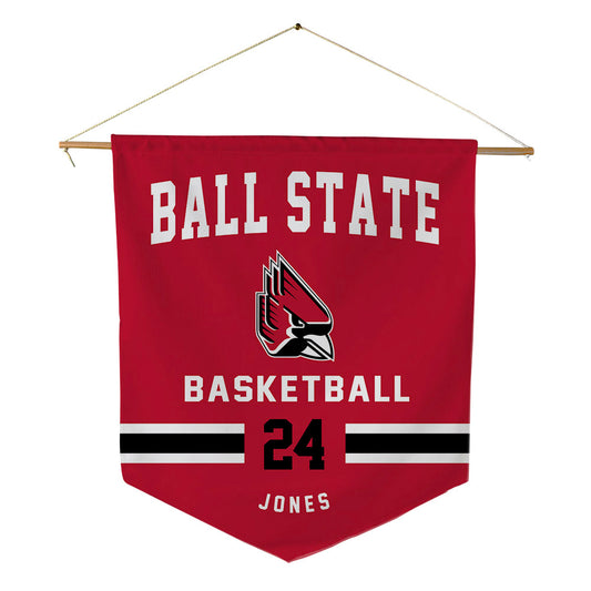 Ball State - NCAA Men's Basketball : Mason Jones - Pennant - 18" x 21"-0