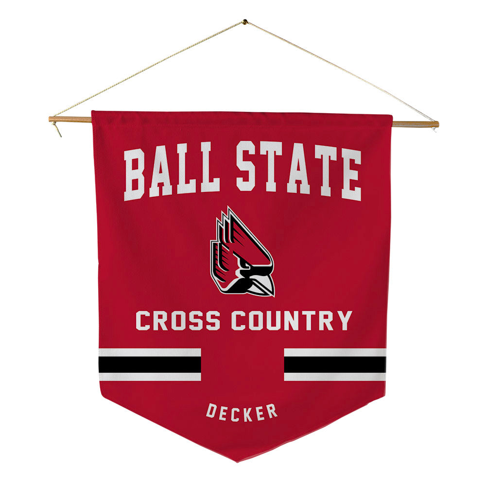 Ball State - NCAA Women's Cross Country : Emily Decker - Pennant - 18" x 21"-0