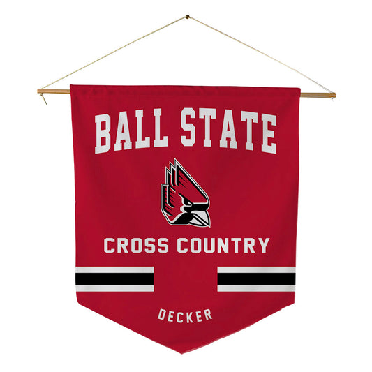 Ball State - NCAA Women's Cross Country : Emily Decker - Pennant - 18" x 21"-0