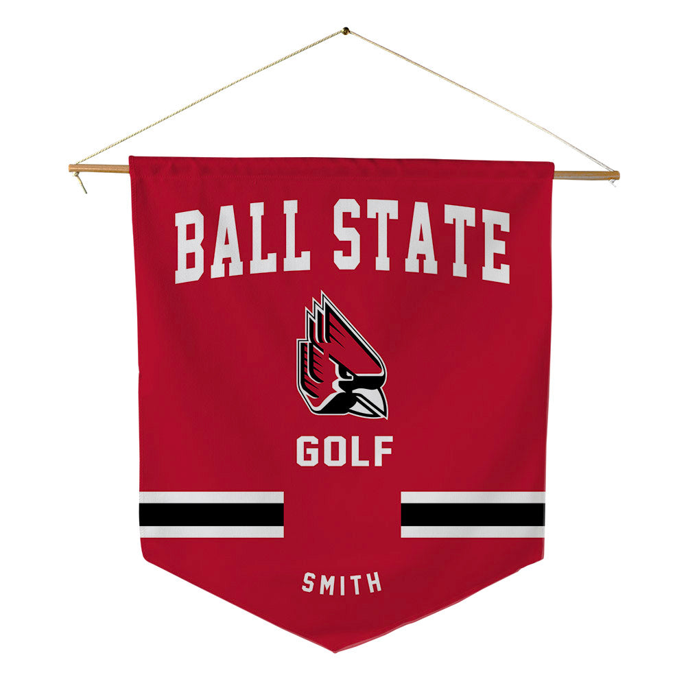 Ball State - NCAA Men's Golf : Carter Smith - Pennant - 18" x 21"-0