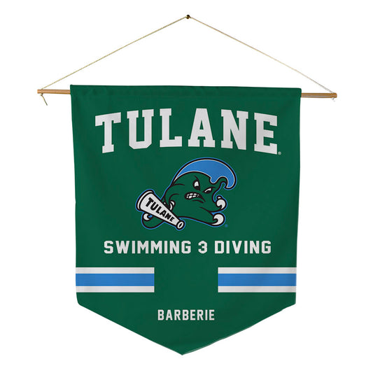 Tulane - NCAA Women's Swimming & Diving : Danielle Barberie - Pennant - 18" x 21"-0