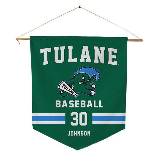 Tulane - NCAA Baseball : Nate Johnson - Pennant - 18" x 21"-0