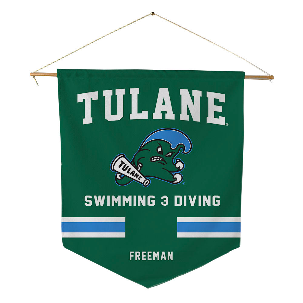 Tulane - NCAA Women's Swimming & Diving : Casey Freeman - Pennant - 18" x 21"-0