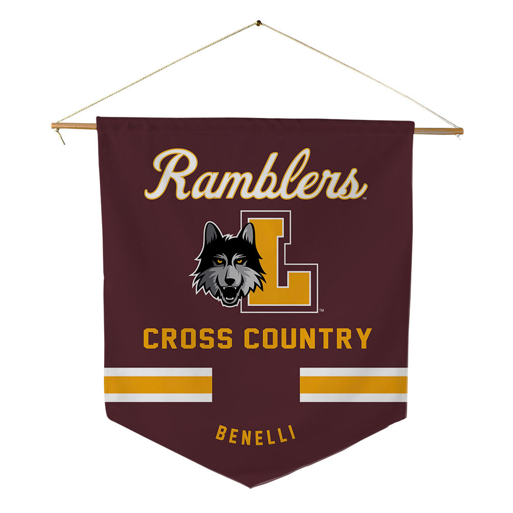Loyola - NCAA Men's Cross Country : Francesco Benelli - Pennant - 18" x 21"-0