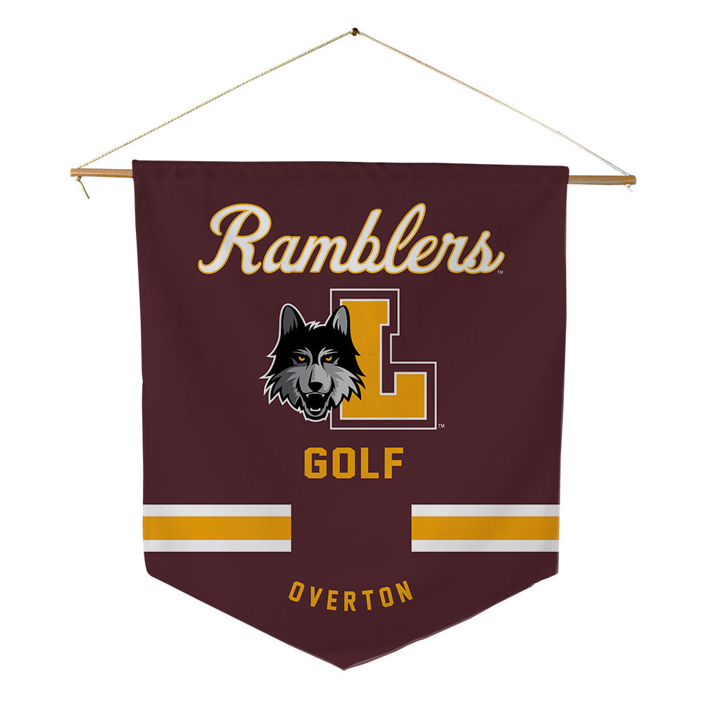Loyola - NCAA Men's Golf : Jackson Overton - Pennant - 18" x 21"-0