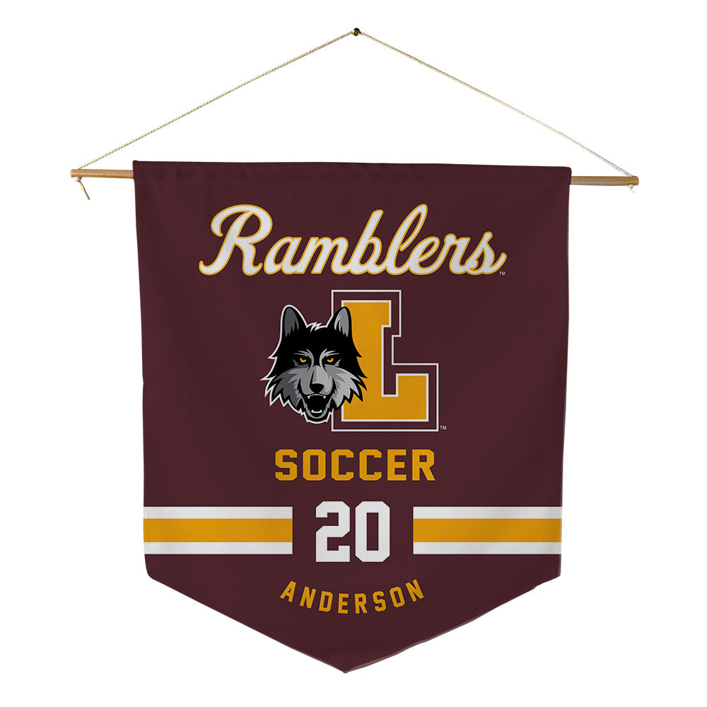 Loyola - NCAA Women's Soccer : Olivia Anderson - Pennant - 18" x 21"-0
