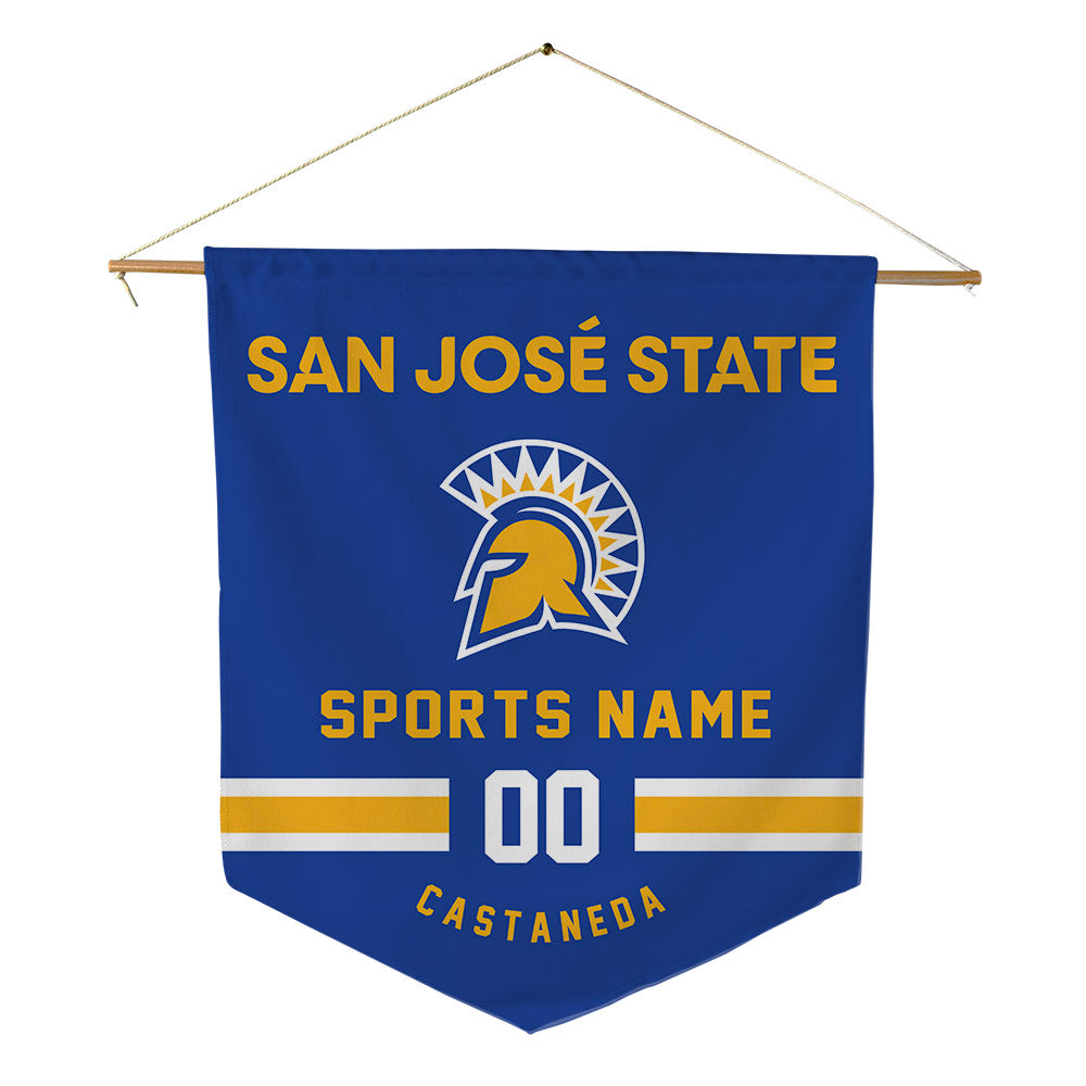 SJSU - NCAA Women's Volleyball : Morgan Castaneda - Pennant - 18" x 21"-0
