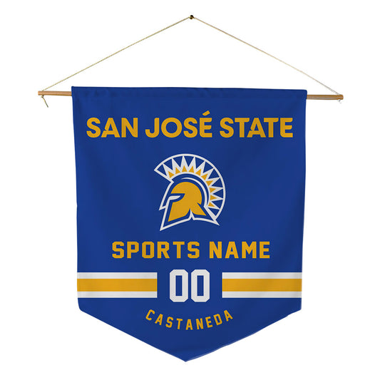 SJSU - NCAA Women's Volleyball : Morgan Castaneda - Pennant - 18" x 21"-0