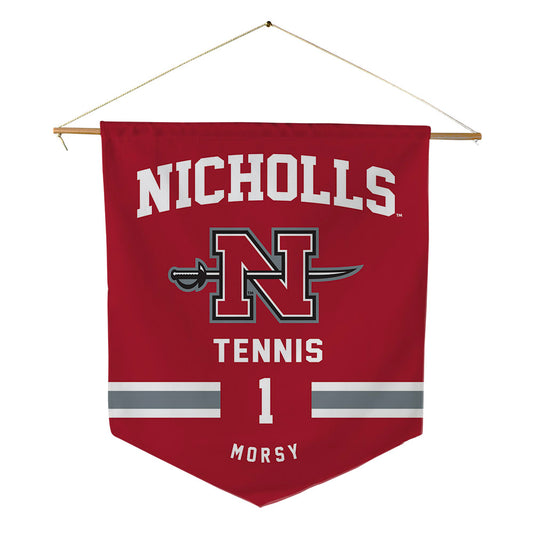 Nicholls State - NCAA Men's Tennis : Omar Morsy - Pennant - 18" x 21"-0